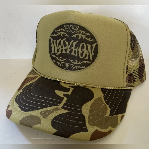 Retro Country Music Lover Hunting Vintage Waylon Jennings Hat Hunting Trucker 70 - Picture 3 of 3